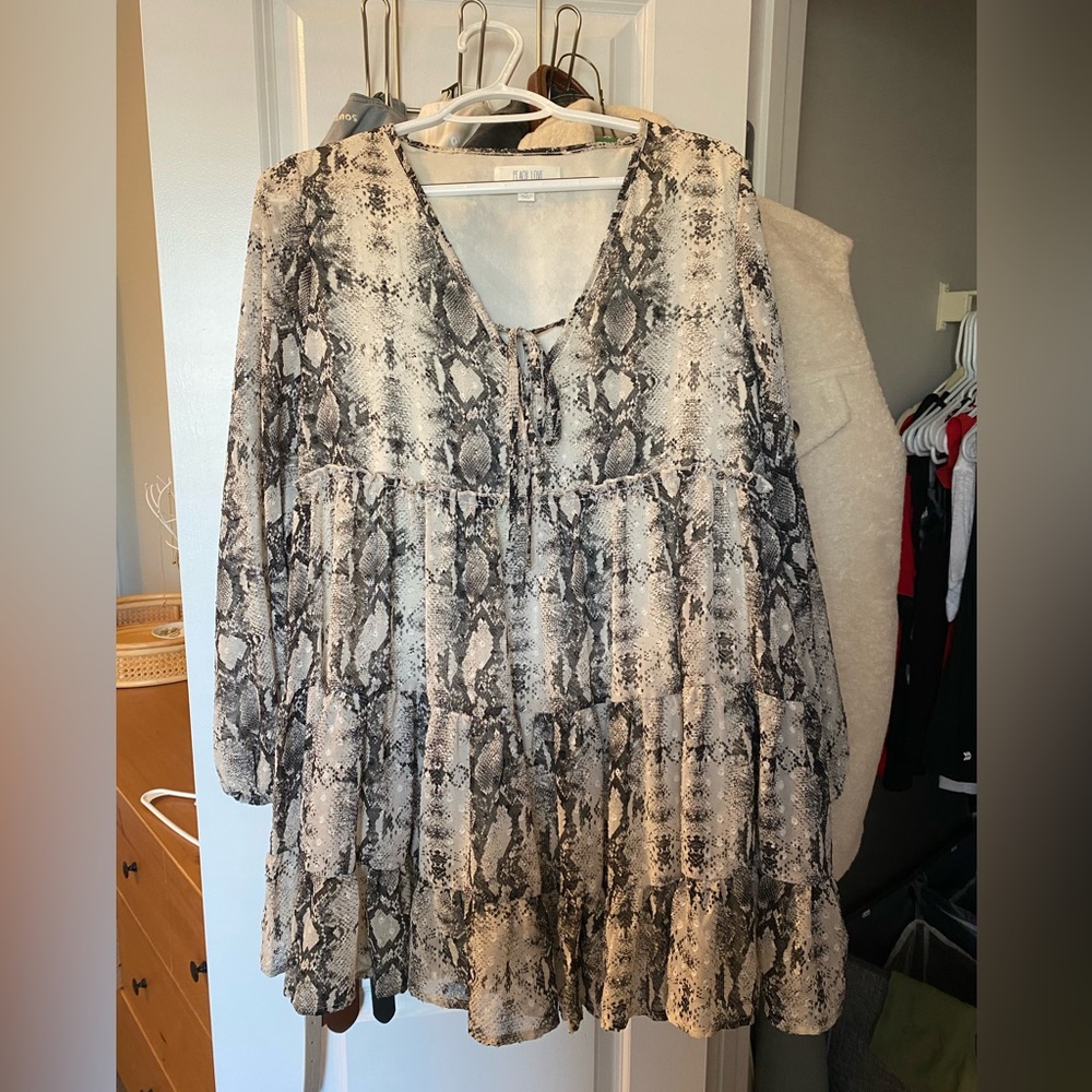 Snakeskin pattern dress